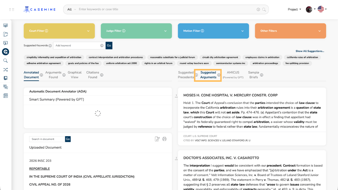 select specific case laws
